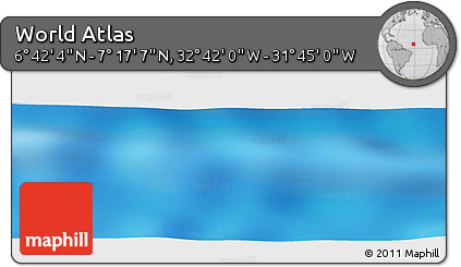 Physical Panoramic Map of the Area around 6° 59' 36" N, 32° 13' 30" W
