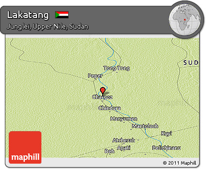 Physical Panoramic Map of Lakatang