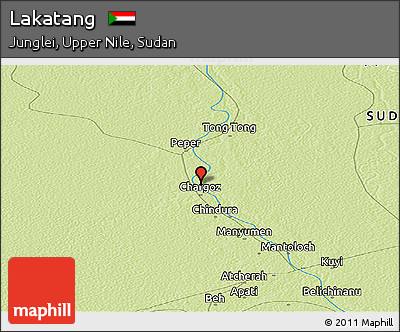 Physical Panoramic Map of Lakatang