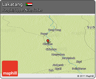 Physical Panoramic Map of Lakatang