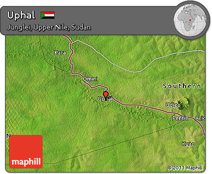 Satellite 3D Map of Uphal