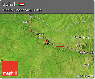 Satellite 3D Map of Uphal