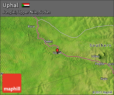 Satellite 3D Map of Uphal