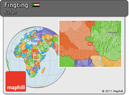Political Location Map of Fingting