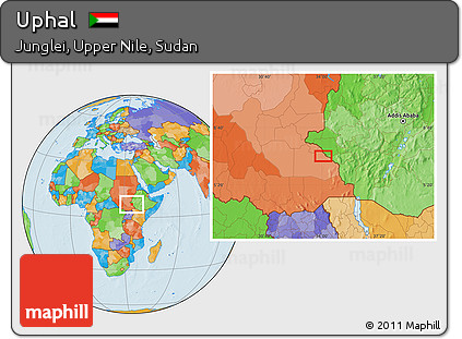 Political Location Map of Uphal