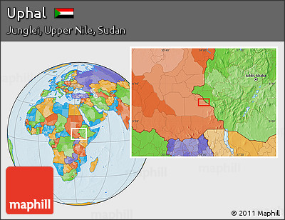 Political Location Map of Uphal