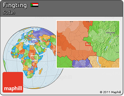 Political Location Map of Fingting