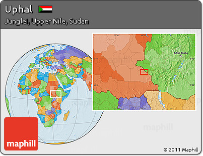 Political Location Map of Uphal