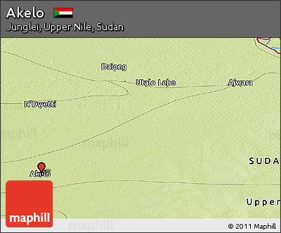 Physical Panoramic Map of Akelo