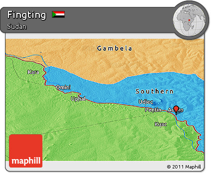 Political Panoramic Map of Fingting