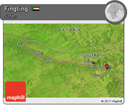 Satellite Panoramic Map of Fingting