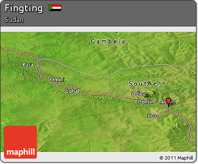 Satellite Panoramic Map of Fingting