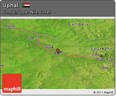 Satellite Panoramic Map of Uphal
