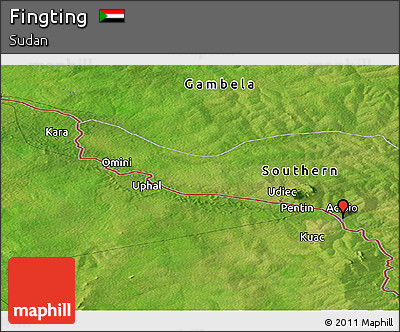 Satellite Panoramic Map of Fingting