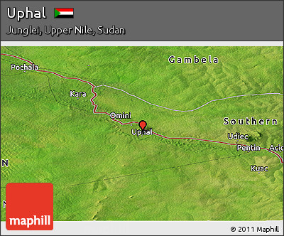 Satellite Panoramic Map of Uphal