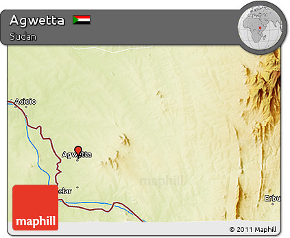 Physical 3D Map of Agwetta