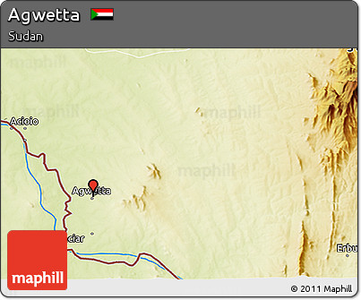 Physical 3D Map of Agwetta