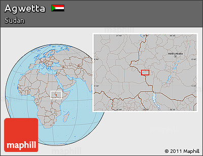 Gray Location Map of Agwetta
