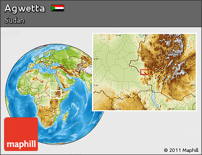 Physical Location Map of Agwetta