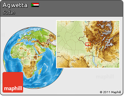 Physical Location Map of Agwetta