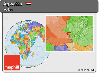 Political Location Map of Agwetta