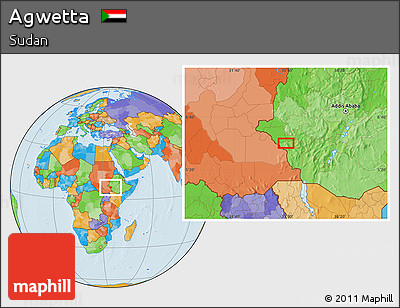 Political Location Map of Agwetta