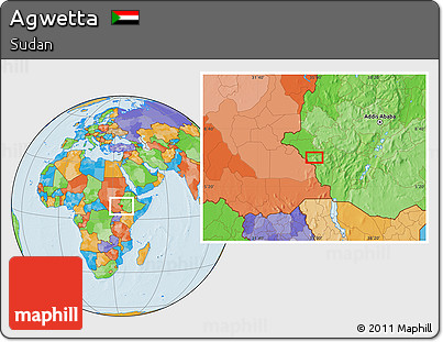 Political Location Map of Agwetta