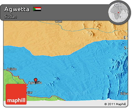 Political Panoramic Map of Agwetta