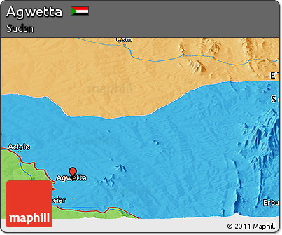 Political Panoramic Map of Agwetta