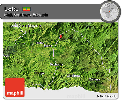 Satellite Panoramic Map of Uoltu