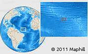 Shaded Relief Location Map of the area around 6° 59' 36" N, 37° 19' 30" W