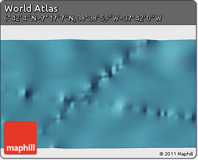 Satellite 3D Map of the Area around 6° 59' 36" N, 38° 10' 29" W