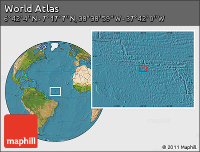 Satellite Location Map of the Area around 6° 59' 36" N, 38° 10' 29" W