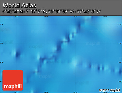Physical Map of the Area around 6° 59' 36" N, 38° 10' 29" W