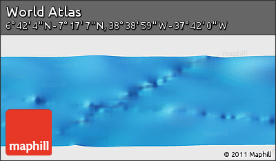 Physical Panoramic Map of the Area around 6° 59' 36" N, 38° 10' 29" W