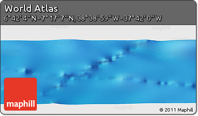 Physical Panoramic Map of the Area around 6° 59' 36" N, 38° 10' 29" W