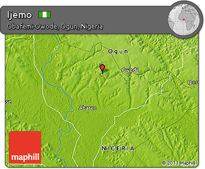 Physical 3D Map of Ijemo