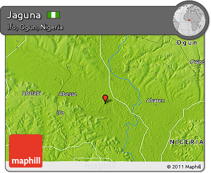 Physical 3D Map of Jaguna