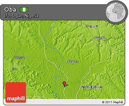 Physical 3D Map of Oba
