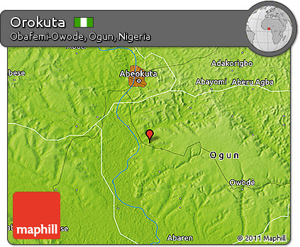 Physical 3D Map of Orokuta