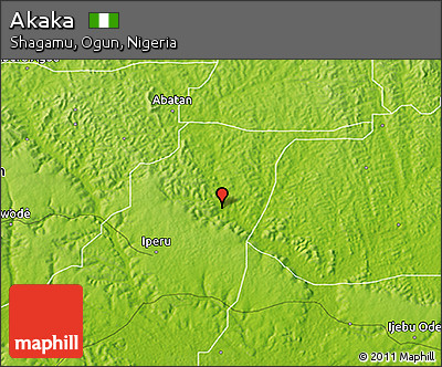 Physical 3D Map of Akaka