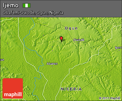 Physical 3D Map of Ijemo