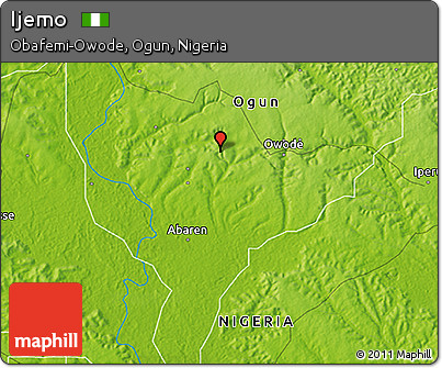 Physical 3D Map of Ijemo