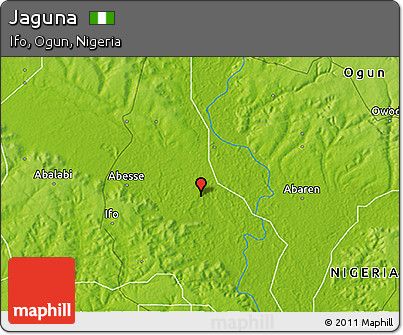 Physical 3D Map of Jaguna