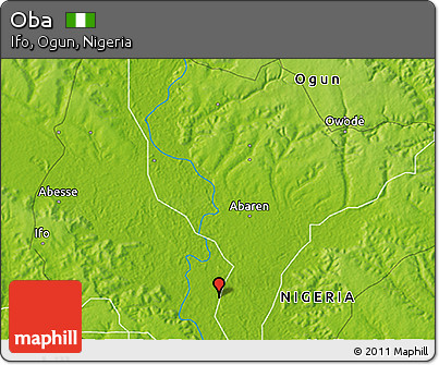 Physical 3D Map of Oba