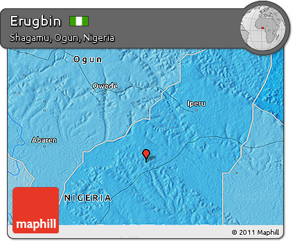 Political 3D Map of Erugbin