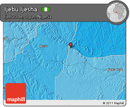 Political 3D Map of Ijebu Ijesha