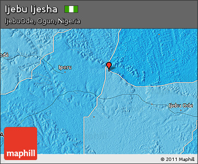 Political 3D Map of Ijebu Ijesha