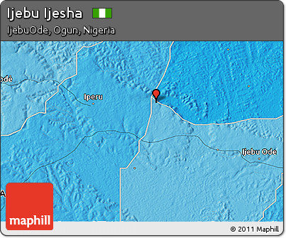 Political 3D Map of Ijebu Ijesha