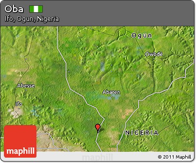 Satellite 3D Map of Oba